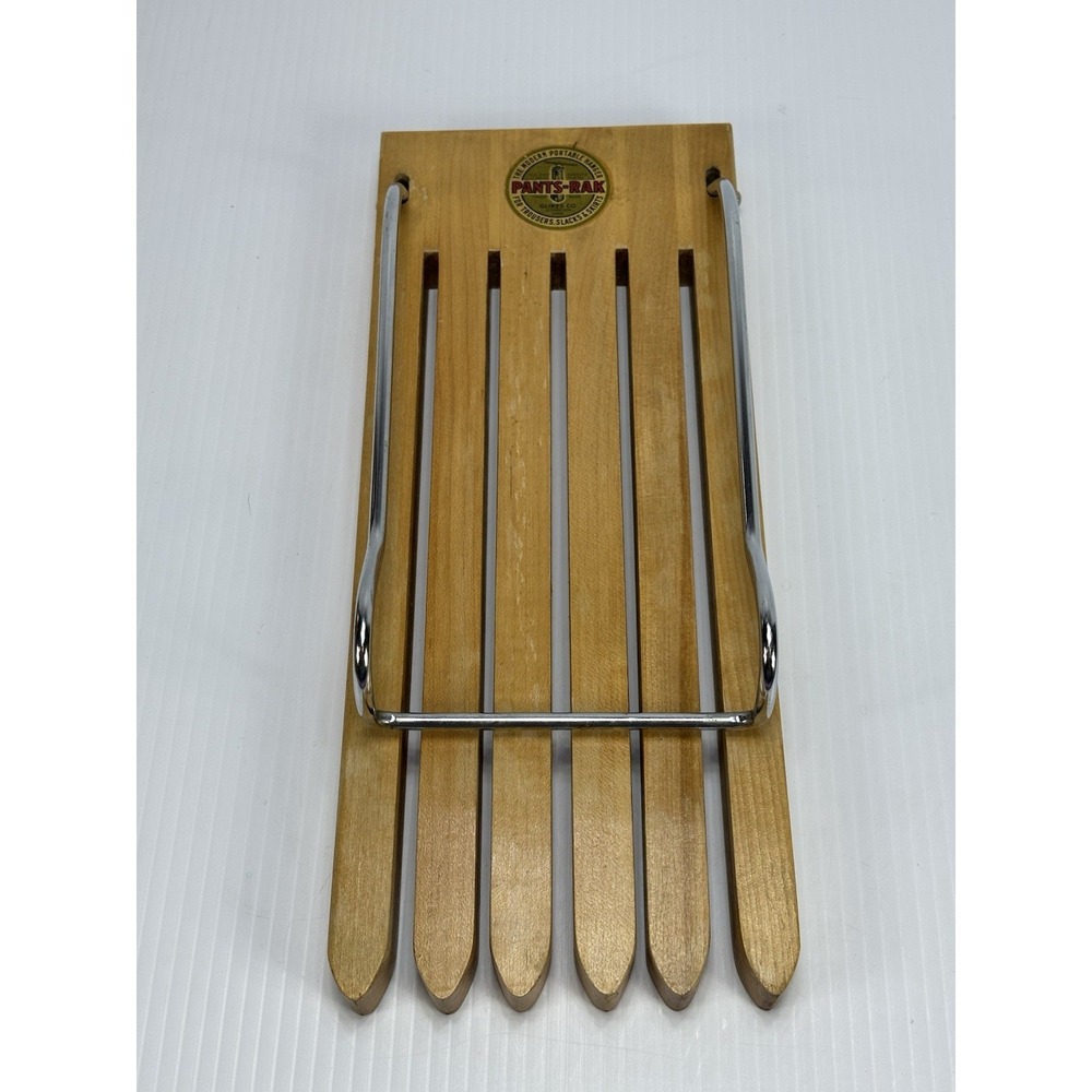 Vintage Glines Co Wood PANTS-RAK Portable Hanger for Trousers Pants And Skirts